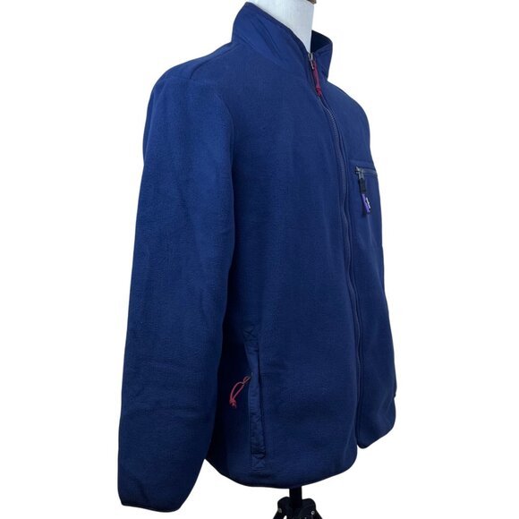 Patagonia Mens Navy Blue Fleece Full-Zip Jacket Polartec Trim-Fit Sz L - Picture 3 of 10